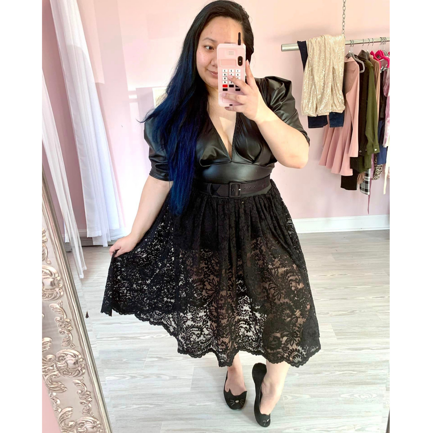 selfie top, black faux leather, casstastropheshop.com, shop casstastrophe,