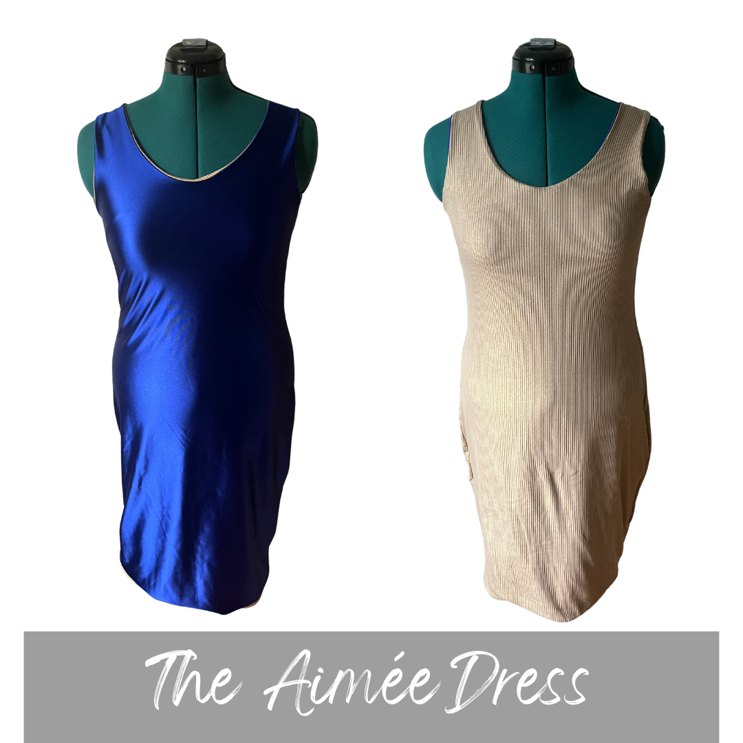 The Aimée Dress - Gold Glitter and Royal Blue - Ready to Ship