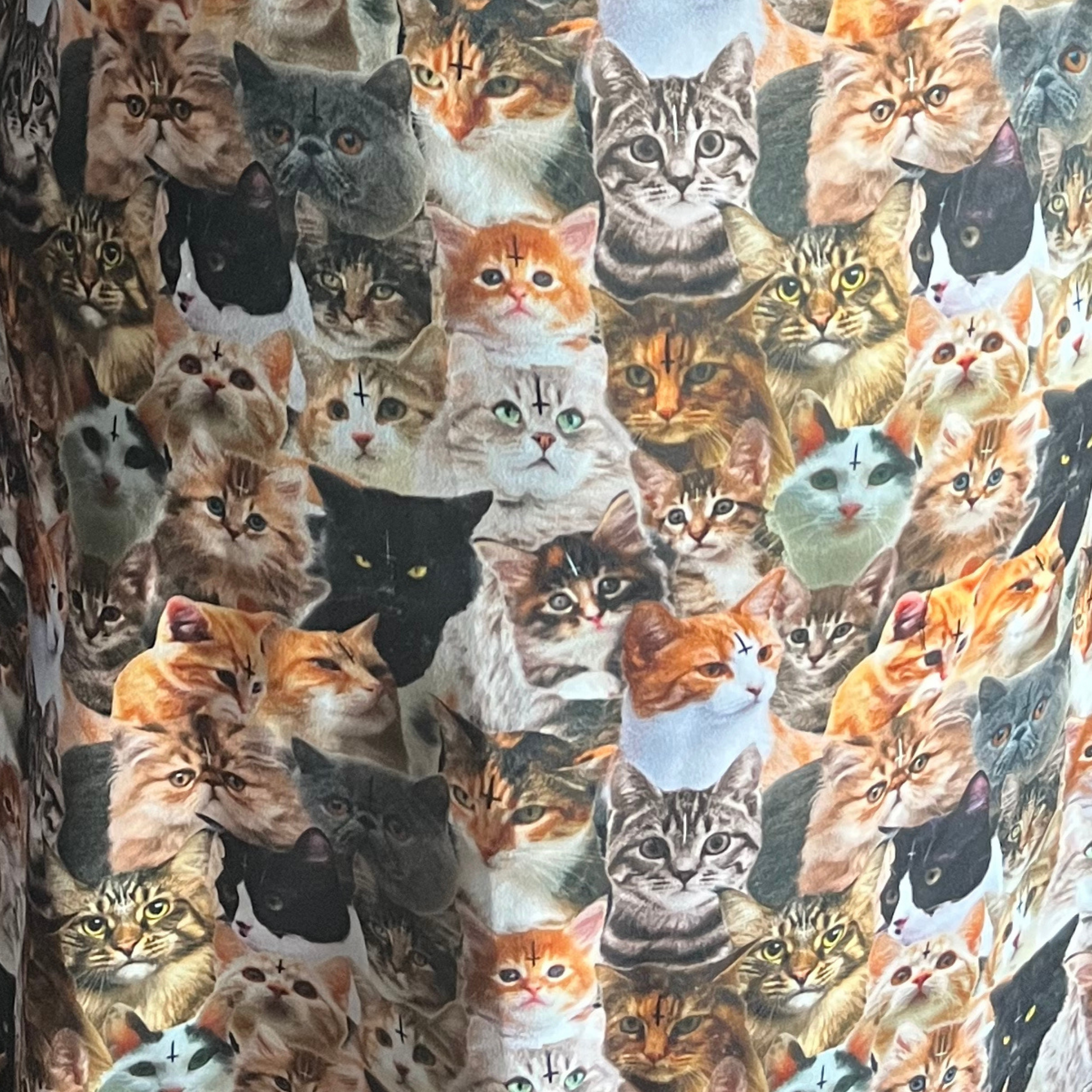 satanic cats fabric