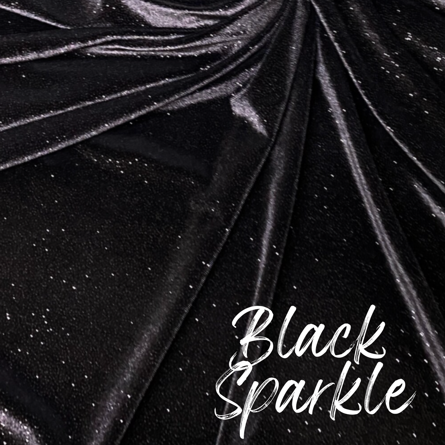 black sparkle fabric