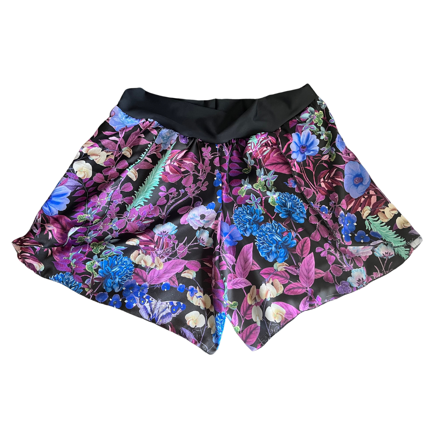 The Betty Wrap Shorts, Twilight Garden, Size M & L - Ready to Ship