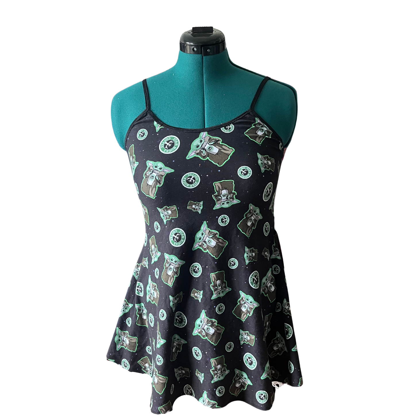 The Malibu Dress - Baby Yoda Coffee - XS - Ready to Ship