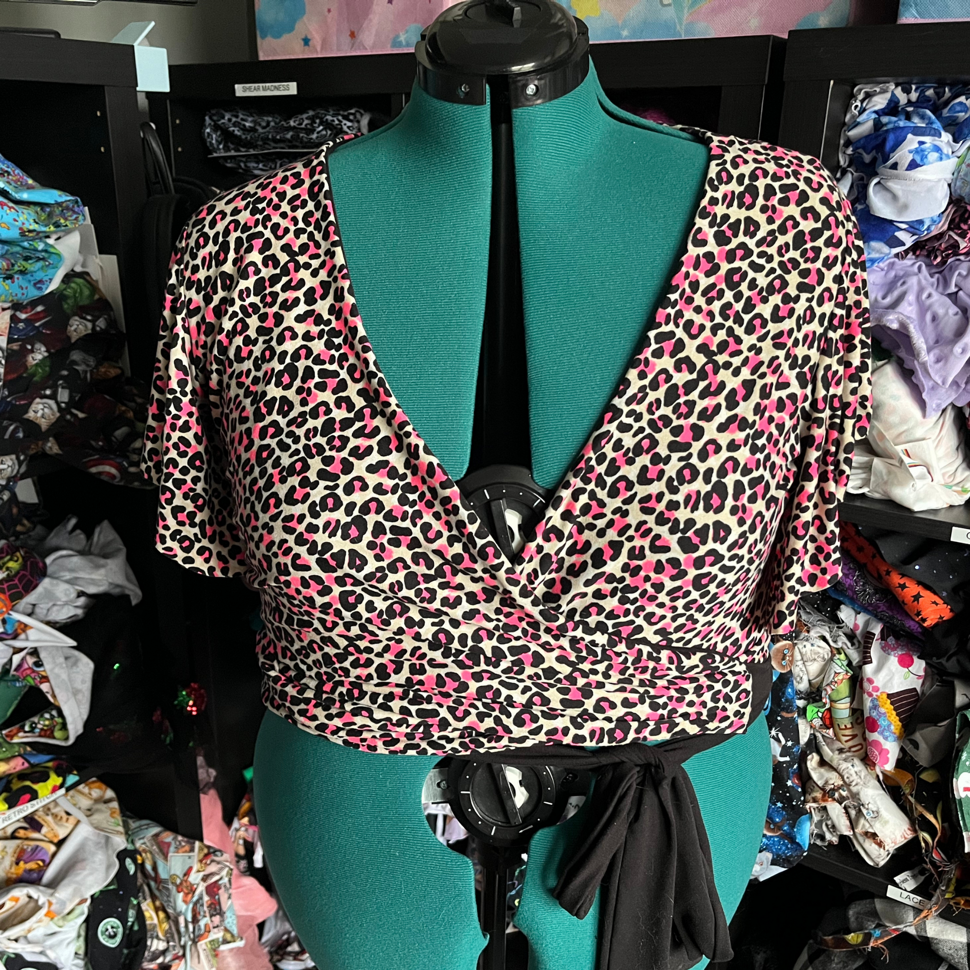 you've got style wrap top, casstastrophe, shop casstastrophe, casstastropheshop.com, pink leopard