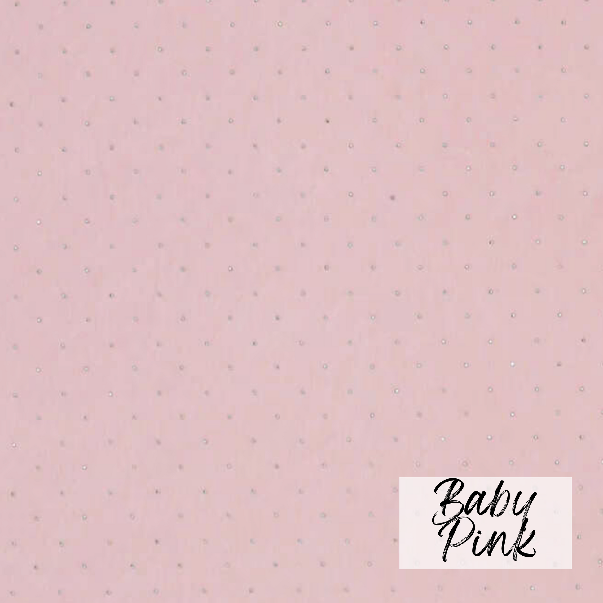 baby pink stretch velour fabric with rhinestones